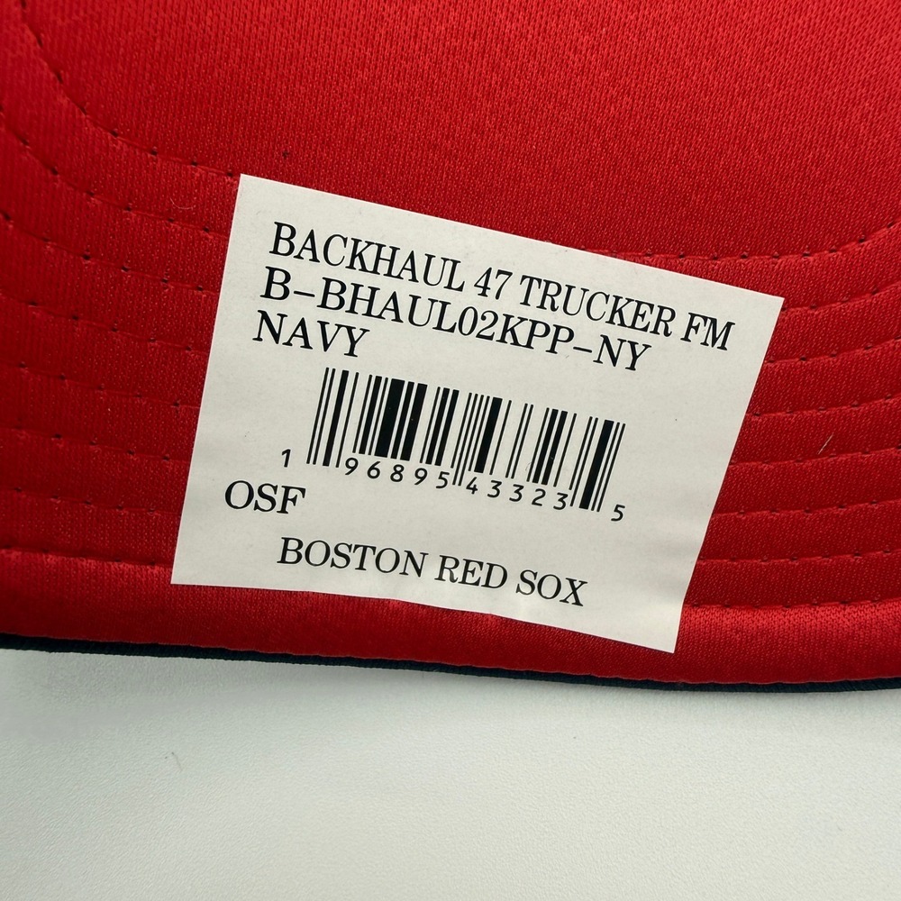 '47 Brand Boston Red Sox Backhaul Trucker Hat Mens OSFA Navy B-BHAUL02KPP-NY - Picture 5 of 8